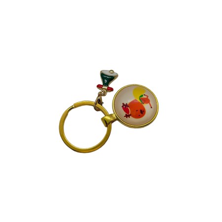 keychain goldplated little deer and metalic bell2